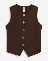 Cardigan - Knopfleiste - dunkelbraun