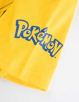 T-s&auml;rgist ja l&uuml;hikestest p&uuml;kstest koosnev komplekt - Pikachu - kollane