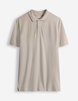 Poloshirt - einfarbig - beige