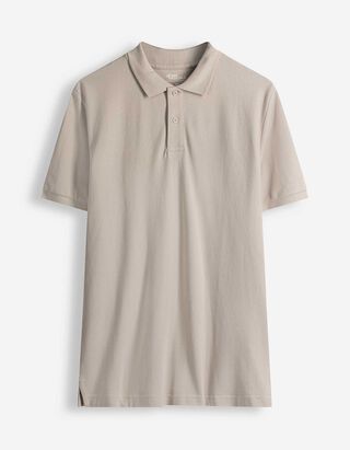 Poloshirt - einfarbig - beige
