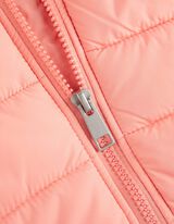 Lang vest - Capuchon met tunnelkoord - lichtrood