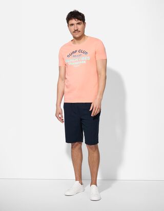 Shorts - Leinen-Mix - dunkelblau