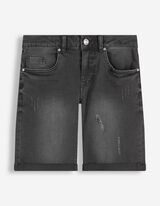 Jeansshorts - black denim - schwarz