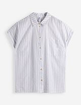 Bluse - Brusttasche - blau