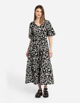 Maxišaty - LENZING™ ECOVERO™ - cierna