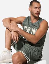 Majica brez rokavov - Mreža - temno zelena