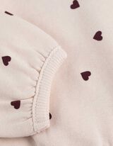 Sweatshirt - Allover-Muster - rosa