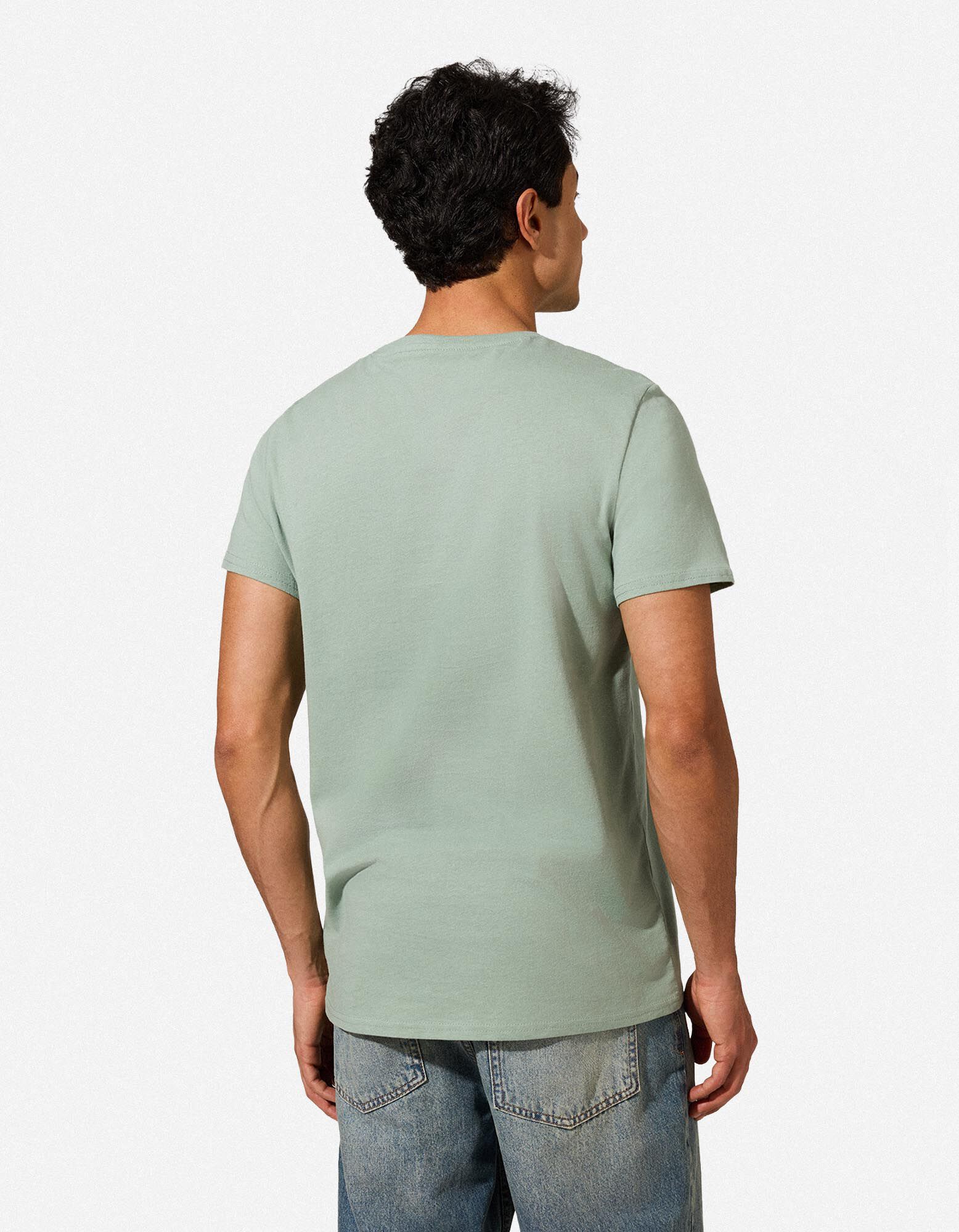 T-shirt - Unicolore - p&eacute;trole