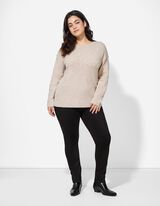 Pulover - Imprimeu mesaj - Gri deschis