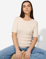 T-shirt - A costine - bianco