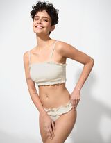 Slip de bikini - Unicolore - Beige