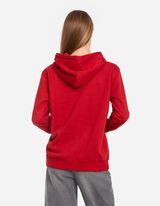 Hoodie - Kangurutasche - dunkelrot