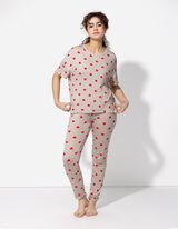 Pyjamashirt - Print all-over - beige