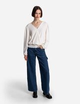 Maglia a manica lunga - Aspetto grinzoso - bianco