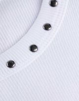 Trumpa palaidinė - Kraštas su kniedėmis - baltas