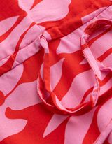 Maxikleid - Allover-Print - rot