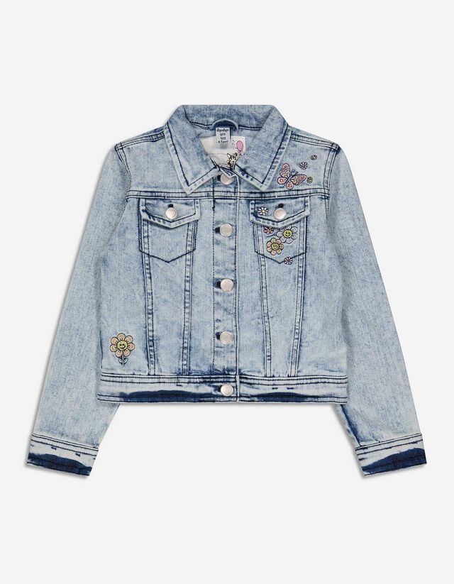 Giacca di jeans - Ricami - celeste