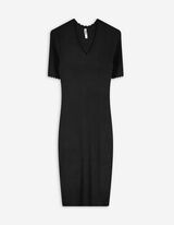 Kleid - Viskose-Mix - schwarz