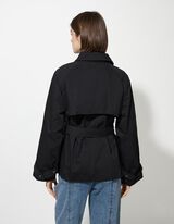 Trenč-mantil - crno