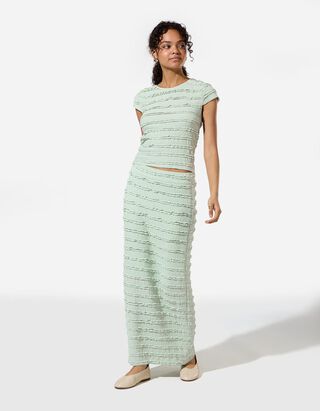 Gonna maxi - Pizzo - Menta