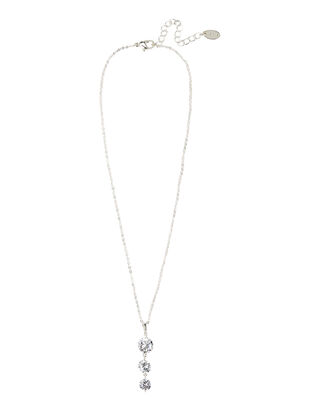 Damen Halskette mit Strassstein-Anh&auml;nger