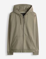 Sweatjacke - Kapuze mit Tunnelzug - hellgr&uuml;n