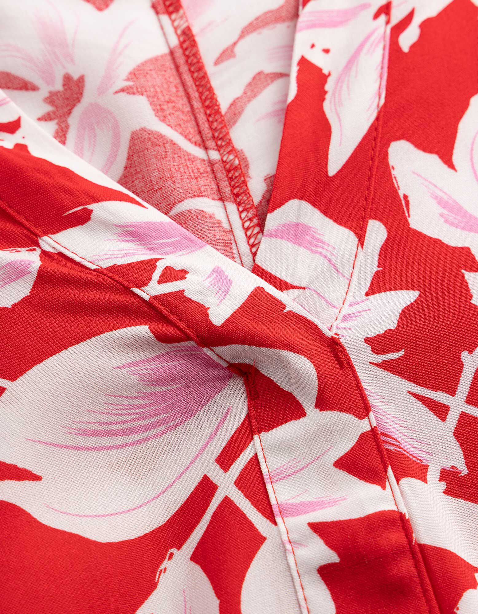 Robe - Imprim&eacute; all-over - Rouge