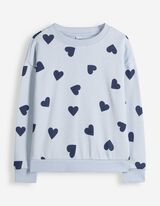 Sweatshirt - Allover-Muster - Hellblau