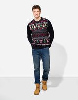 sweter - Boże Narodzenie - ciemny niebieski