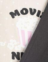 Pyjama Set aus Shirt und Hose - Mustermix - bronzefarben