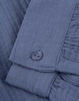 Duga bluza - jednobojna - tamno-plava