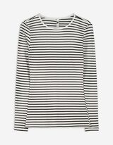 Longsleeve - Geribde structuur - wit
