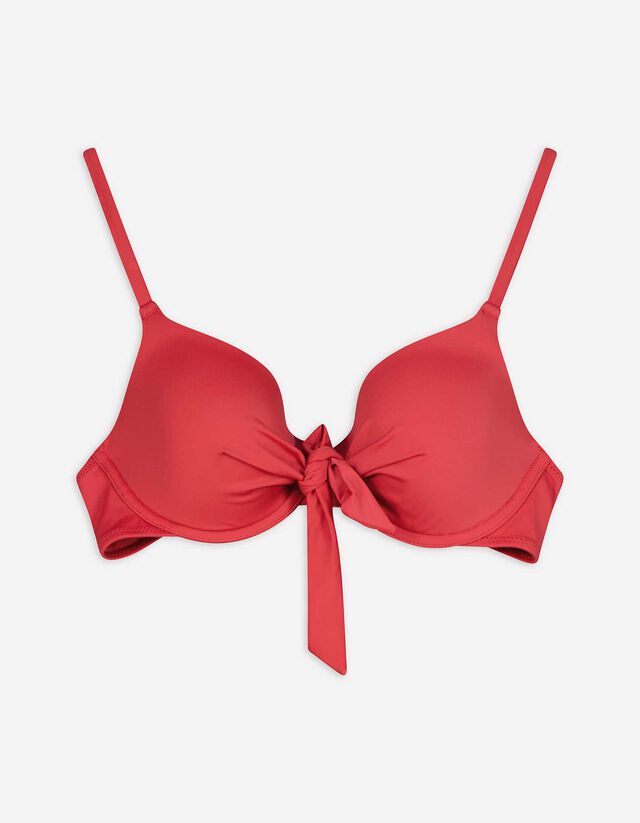 Bikinitop - Knotendetail - rot