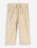 Jogpants - Waffelstruktur - wei&szlig;