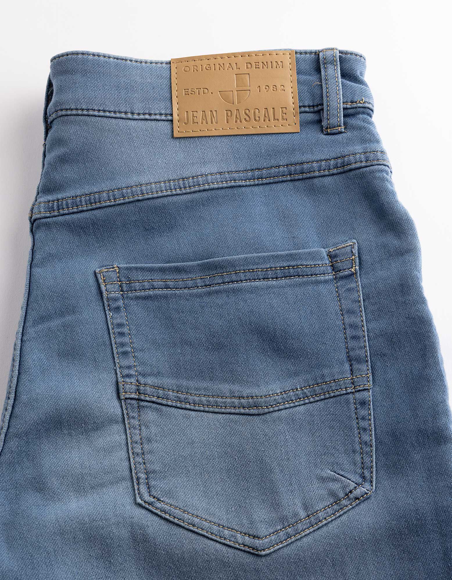 Jeansshorts - Fixierter Beinumschlag - blau