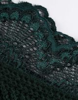 Pulovr - Krajková aplikace - zelena