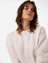 Mikina - Okr&uacute;hly v&yacute;strih - bezova