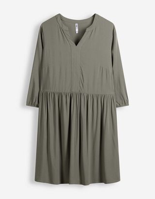 Kleid - Dreiviertel&auml;rmel - Gr&uuml;n