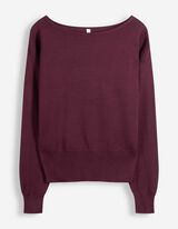 Pullover - U-Ausschnitt - Lila