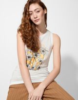 Top - Přední potisk - bílá