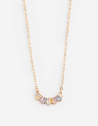 Kette - Ziersteine - goldfarben