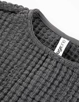 Jurk - Trompetmouwen - donkergrijs