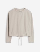 Propínací mikina - Šňůrka - bílá