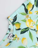 Šaty - Celoplošná potlač - svetlomodra