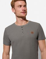 Tricou - Bandă de nasturi - Verde inchis