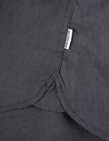 Overhemd - Linnenmix - donkergrijs