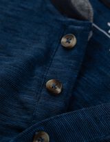 Tričko s dlouhým rukávem - Dvouvrstvý vzhled - tmave modra