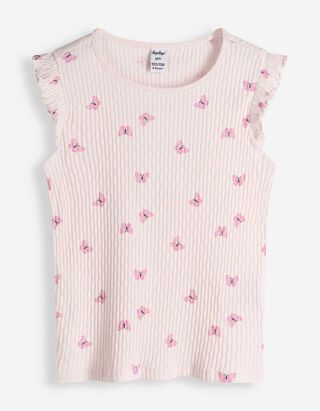 Shirt - Gerippt - rosa