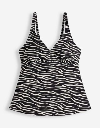 Tankini - Zebramuster - schwarz