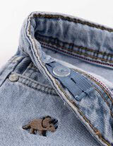 Jeans - Stickerei - Hellblau